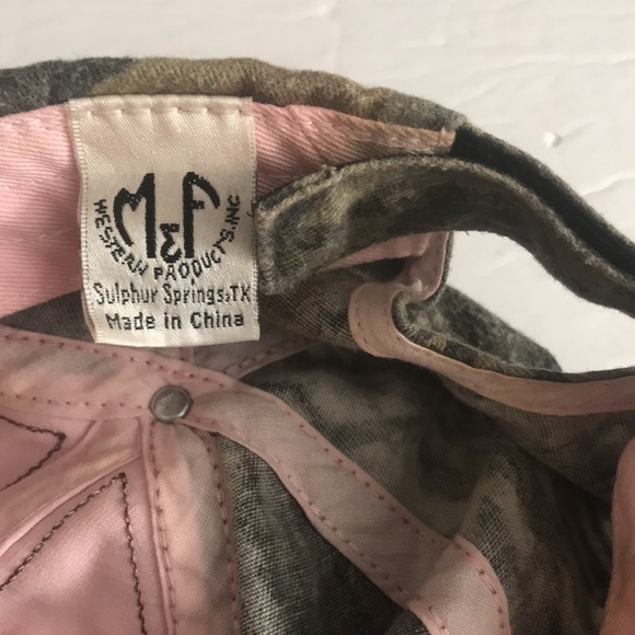 JUSTIN BOOTS CAMO PINK OUTDOOR HAT CAP WESTER PRODUCTS ADJUSTABLE - Picture 4 of 5